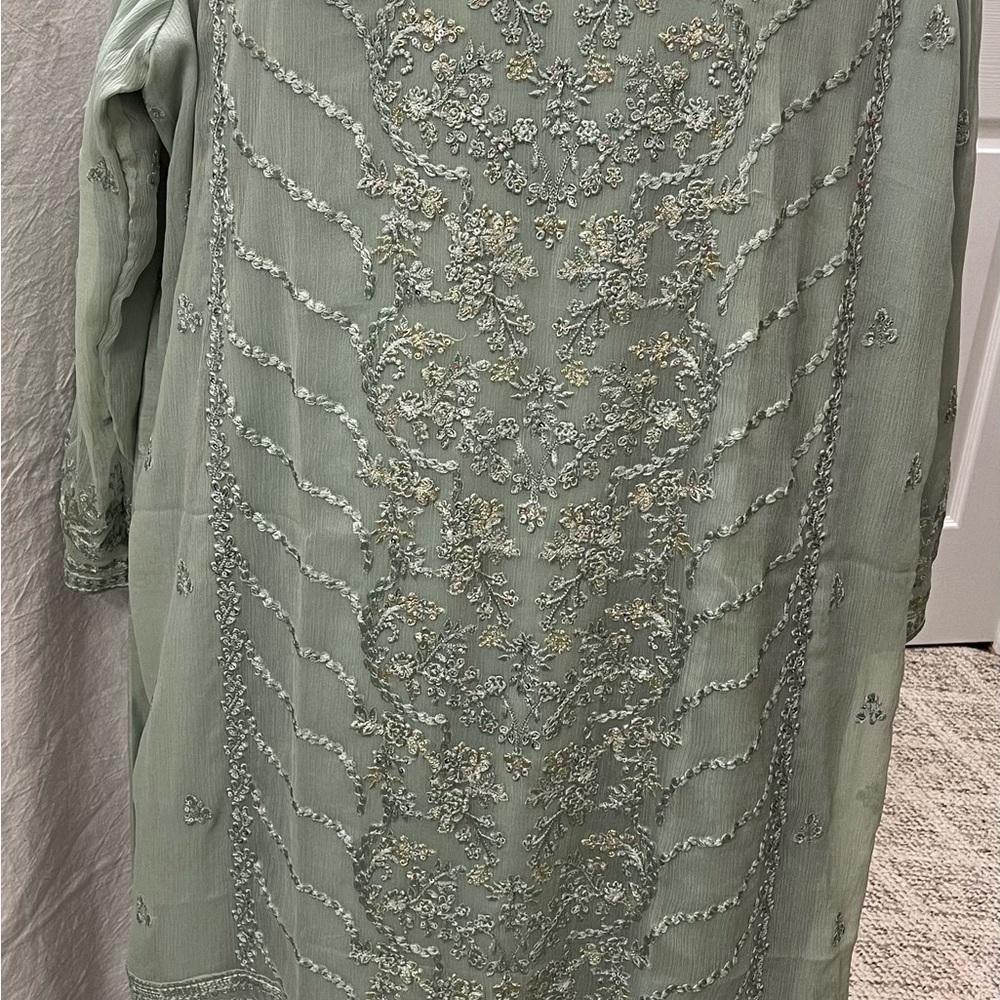 Shaffon with heavy embroidery
